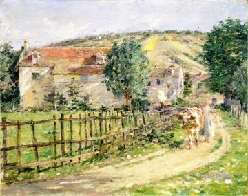 Theodore Robinson Painting - Road by the Mill Theodore Robinson